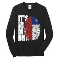 It's In My DNA Chilean Hispanic Gift Chileno Cool Chile Flag Tall Long Sleeve T-Shirt