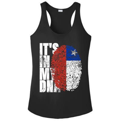 It's In My DNA Chilean Hispanic Gift Chileno Cool Chile Flag Ladies PosiCharge Competitor Racerback Tank