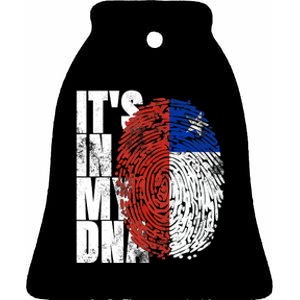 It's In My DNA Chilean Hispanic Gift Chileno Cool Chile Flag Ceramic Bell Ornament