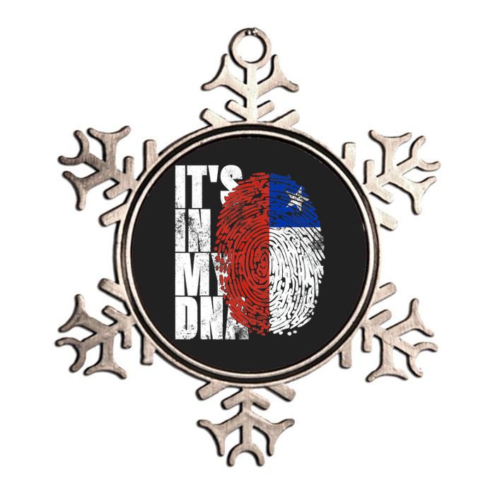 It's In My DNA Chilean Hispanic Gift Chileno Cool Chile Flag Metallic Star Ornament