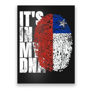 It's In My DNA Chilean Hispanic Gift Chileno Cool Chile Flag Poster