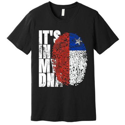 It's In My DNA Chilean Hispanic Gift Chileno Cool Chile Flag Premium T-Shirt