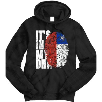 It's In My DNA Chilean Hispanic Gift Chileno Cool Chile Flag Tie Dye Hoodie