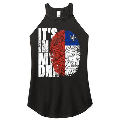 It's In My DNA Chilean Hispanic Gift Chileno Cool Chile Flag Women's Perfect Tri Rocker Tank