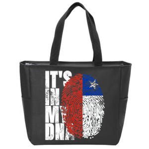 It's In My DNA Chilean Hispanic Gift Chileno Cool Chile Flag Zip Tote Bag