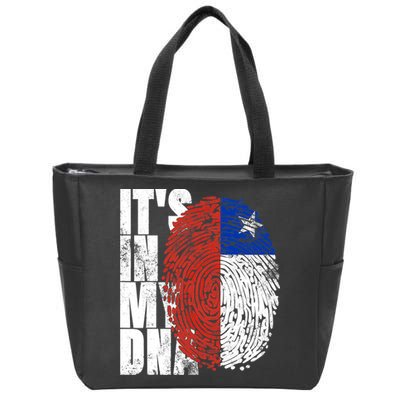 It's In My DNA Chilean Hispanic Gift Chileno Cool Chile Flag Zip Tote Bag