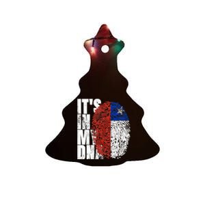 It's In My DNA Chilean Hispanic Gift Chileno Cool Chile Flag Ceramic Tree Ornament