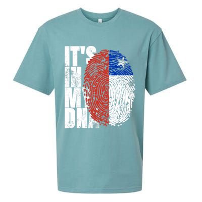 It's In My DNA Chilean Hispanic Gift Chileno Cool Chile Flag Sueded Cloud Jersey T-Shirt