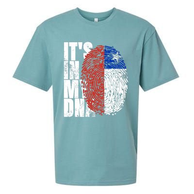 It's In My DNA Chilean Hispanic Gift Chileno Cool Chile Flag Sueded Cloud Jersey T-Shirt