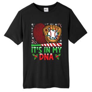 It’S In My Dna Baseball Christmas Lights Snowflakes Cute Gift Tall Fusion ChromaSoft Performance T-Shirt