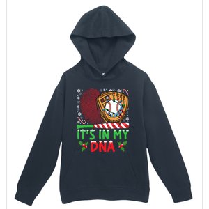 It’S In My Dna Baseball Christmas Lights Snowflakes Cute Gift Urban Pullover Hoodie