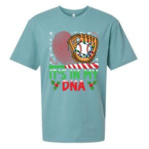 It’S In My Dna Baseball Christmas Lights Snowflakes Cute Gift Sueded Cloud Jersey T-Shirt