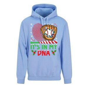 It’S In My Dna Baseball Christmas Lights Snowflakes Cute Gift Unisex Surf Hoodie