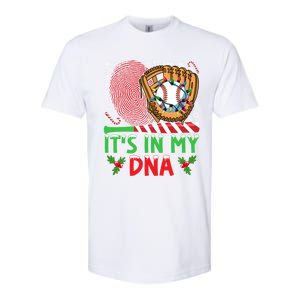 It’S In My Dna Baseball Christmas Lights Snowflakes Cute Gift Softstyle CVC T-Shirt