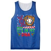 It’S In My Dna Baseball Christmas Lights Snowflakes Great Gift Mesh Reversible Basketball Jersey Tank