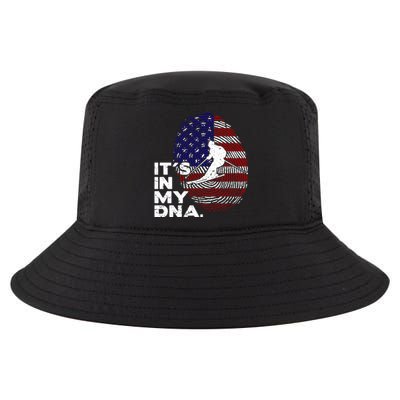 Its In My DNA American Flag Jet Ski Lover Gift For Skier Cool Comfort Performance Bucket Hat