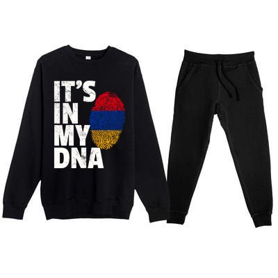 It's In My Dna Arian Aria Flag Pride National Country Gift Premium Crewneck Sweatsuit Set