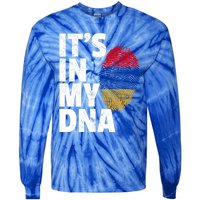 It's In My Dna Arian Aria Flag Pride National Country Gift Tie-Dye Long Sleeve Shirt