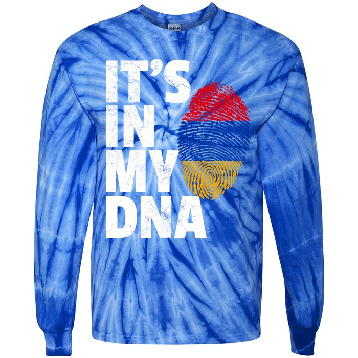 It's In My Dna Arian Aria Flag Pride National Country Gift Tie-Dye Long Sleeve Shirt