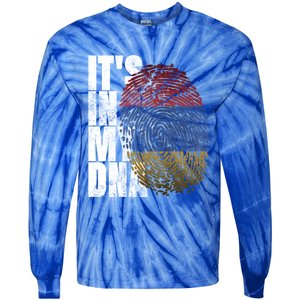 It's In My Dna Arian Sign Proud Funny Gift Pride Aria Flag Gift Tie-Dye Long Sleeve Shirt