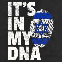 It's In My Dna Israeli Israel Flag National Pride Roots Gift 7 Panel Mesh Trucker Snapback Hat
