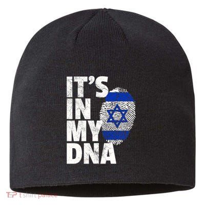 It's In My Dna Israeli Israel Flag National Pride Roots Gift Sustainable Beanie