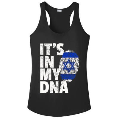 It's In My Dna Israeli Israel Flag National Pride Roots Gift Ladies PosiCharge Competitor Racerback Tank