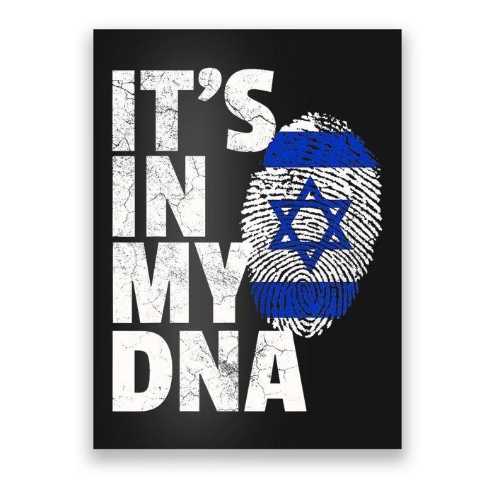 It's In My Dna Israeli Israel Flag National Pride Roots Gift Poster