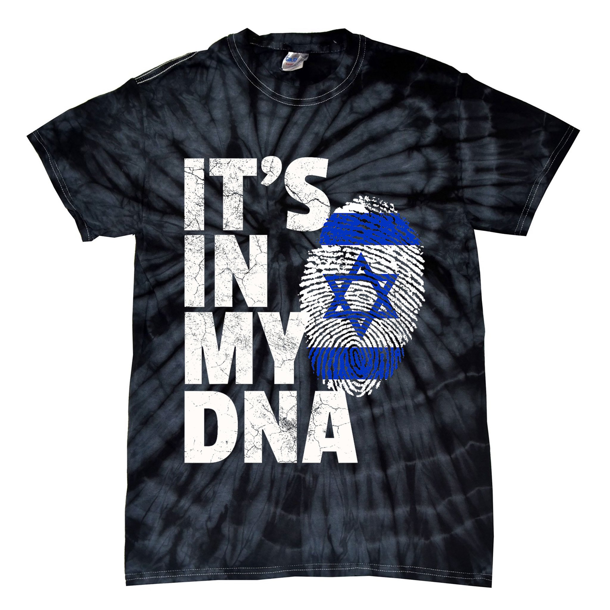 It's In My Dna Israeli Israel Flag National Pride Roots Gift Tie-Dye T-Shirt