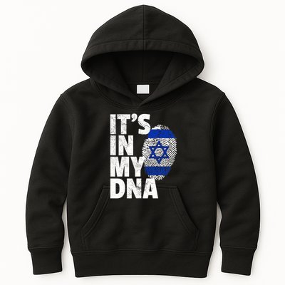 It's In My Dna Israeli Israel Flag National Pride Roots Gift Kids Hoodie