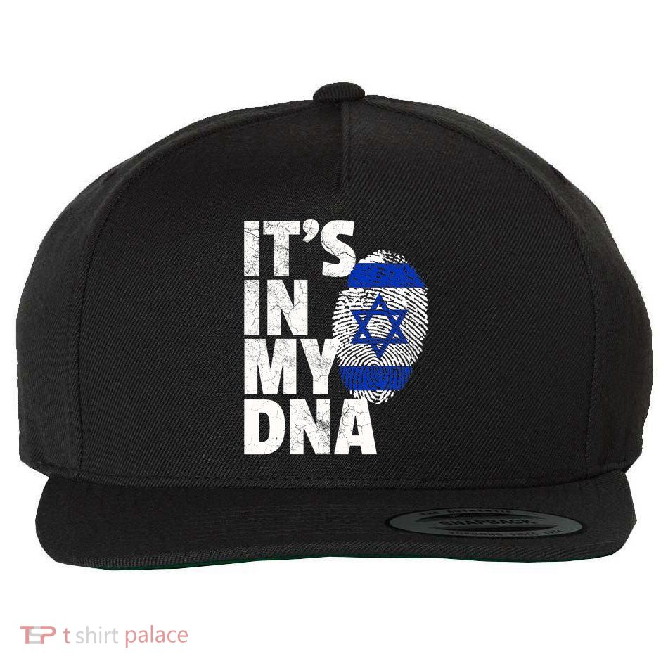 It's In My Dna Israeli Israel Flag National Pride Roots Gift Wool Snapback Cap