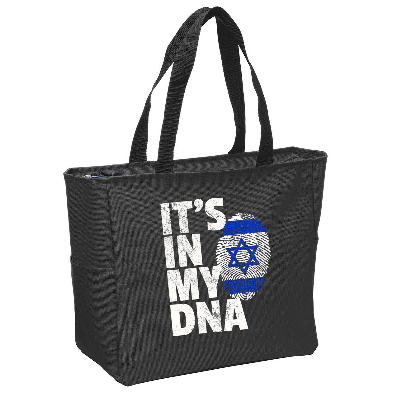 It's In My Dna Israeli Israel Flag National Pride Roots Gift Zip Tote Bag