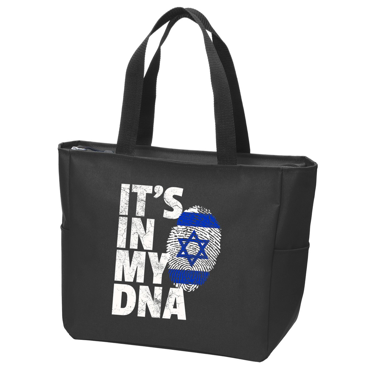 It's In My Dna Israeli Israel Flag National Pride Roots Gift Zip Tote Bag