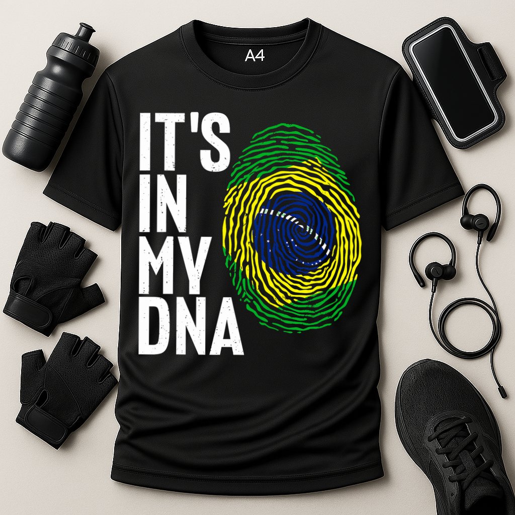 It's In My DNA Brazil Flag Jersey Brazil National Pride Cooling Performance Crew T-Shirt