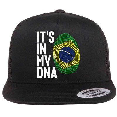 It's In My DNA Brazil Flag Jersey Brazil National Pride Flatbill Hat