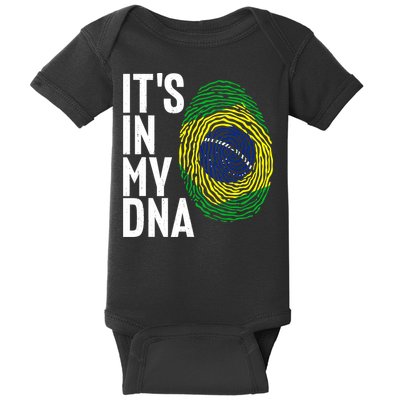 It's In My DNA Brazil Flag Jersey Brazil National Pride Baby Bodysuit