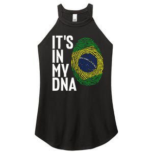 It's In My DNA Brazil Flag Jersey Brazil National Pride Women’s Perfect Tri Rocker Tank