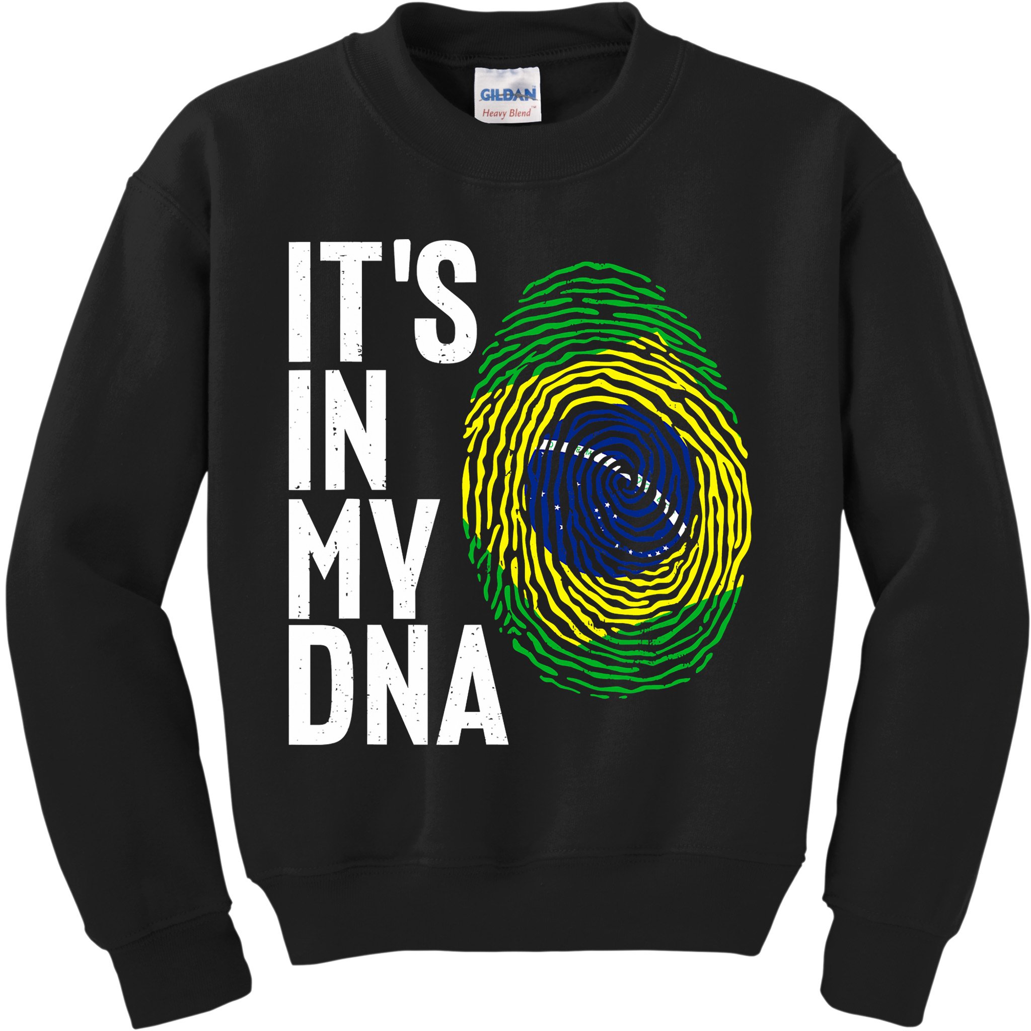 It's In My DNA Brazil Flag Jersey Brazil National Pride Kids Sweatshirt