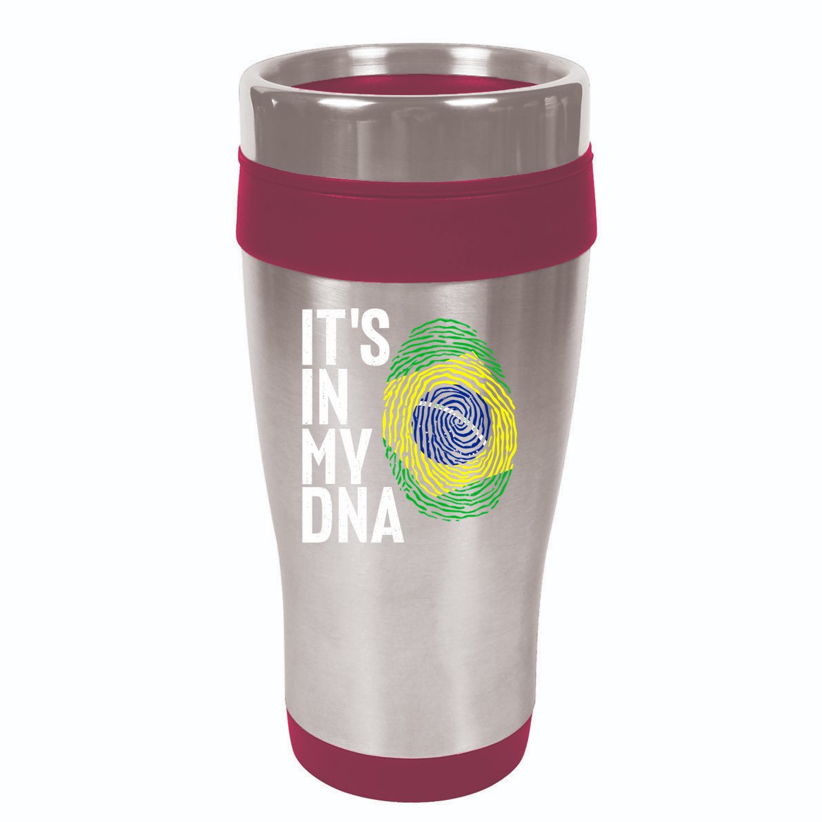 It's In My DNA Brazil Flag Jersey Brazil National Pride 16oz Travel Tumbler