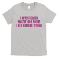 I Investigated Myself And Found I Did Nothing Wrong T-Shirt