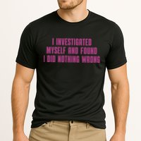 I Investigated Myself And Found I Did Nothing Wrong Performance Shirt