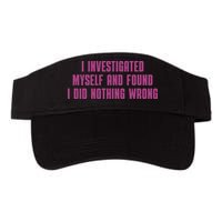 I Investigated Myself And Found I Did Nothing Wrong Visor