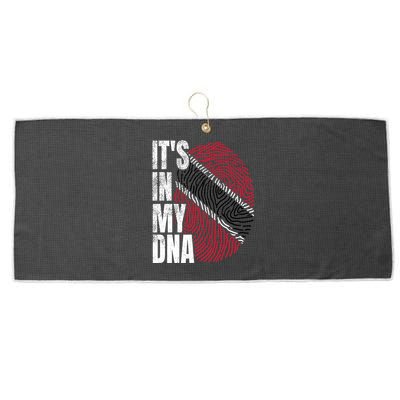 It's In My DNA Trinidad And Tobago Flag Proud Boy Girl Gift Large Microfiber Waffle Golf Towel