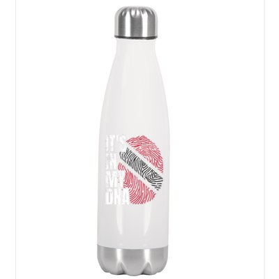 It's In My DNA Trinidad And Tobago Flag Proud Boy Girl Gift Stainless Steel Insulated Water Bottle