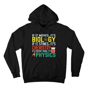 If It Moves Its Biology Stinks Chemistry Funny Hoodie