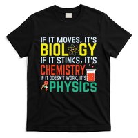 If It Moves Its Biology Stinks Chemistry Funny T-Shirt