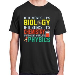 If It Moves Its Biology Stinks Chemistry Funny Adult ChromaSoft Performance T-Shirt