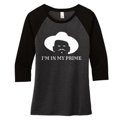 IM In My Prime Western Doc Holliday Women's Tri-Blend 3/4-Sleeve Raglan Shirt