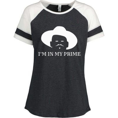 IM In My Prime Western Doc Holliday Enza Ladies Jersey Colorblock Tee