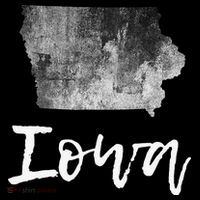Iowa IA Map Grunge Vintage Graphic Home State Performance Shirt